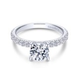 Gabriel & Co. 14k White Gold Contemporary Straight Engagement Ring photo