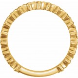 14K Yellow Clover Stackable Ring photo 2