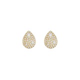 Henri Daussi 14k Yellow Gold Diamond Stud Earrings photo
