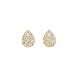 Henri Daussi 14k Yellow Gold Diamond Stud Earrings photo