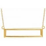 14K Yellow Rectangle 16-18 Necklace photo