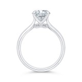 Shah Luxury 18K White Gold Diamond Engagement Ring (Semi-Mount) photo 4