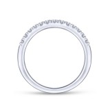 Gabriel & Co. 14k White Gold Contemporary Diamond Wedding Band photo 2