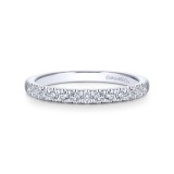 Gabriel & Co. 14k White Gold Contemporary Diamond Wedding Band photo