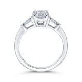 Shah Luxury 14K White Gold Round Diamond Classic Engagement Ring (Semi-Mount) photo 4