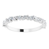 14K White 3/8 CTW Diamond Anniversary Band photo 3