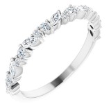 14K White 3/8 CTW Diamond Anniversary Band photo