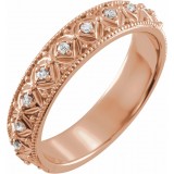 14K Rose 1/6 CTW Diamond Anniversary Band photo