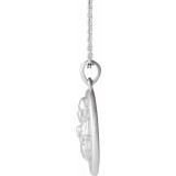 14K White Buddha 16-18 Necklace photo 2
