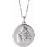 14K White Buddha 16-18 Necklace photo