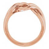 14K Rose Criss-Cross Ring photo 2