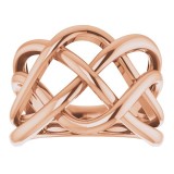 14K Rose Criss-Cross Ring photo 3