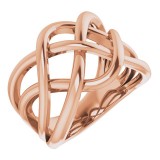 14K Rose Criss-Cross Ring photo