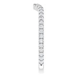14K White 1/3 CTW French-Set Matching Diamond Band photo 4