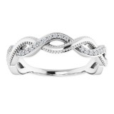 14K White 1/8 CTW Diamond Anniversary Band photo 3