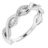 14K White 1/8 CTW Diamond Anniversary Band photo