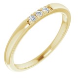 14K Yellow .06 CTW Diamond French-Set Anniversary Band photo