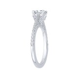 Shah Luxury 14K White Gold Round Diamond Engagement Ring (Semi-Mount) photo 3