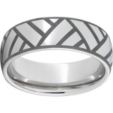 Serinium Domed Band with Volley Laser Engraving photo