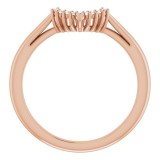 14K Rose .06 CTW Diamond Matching Band photo 2