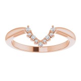 14K Rose .06 CTW Diamond Matching Band photo 3