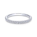 Gabriel & Co. 14k White Gold Contemporary Anniversary Wedding Band photo