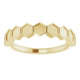 14K Yellow Stackable Geometric Ring photo 3