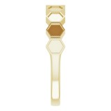 14K Yellow Stackable Geometric Ring photo 4