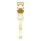 14K Yellow Stackable Geometric Ring photo 4