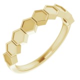 14K Yellow Stackable Geometric Ring photo