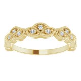 14K Yellow 1/8 CTW Diamond Anniversary Band photo 3