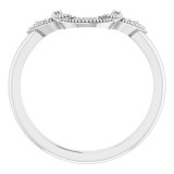 14K White .025 CTW Diamond Matching Band photo 2