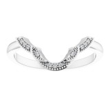 14K White .025 CTW Diamond Matching Band photo 3