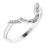 14K White .025 CTW Diamond Matching Band photo