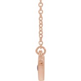 14K Rose Amethyst Heart 16 Necklace photo 2