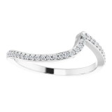 14K White 1/8 CTW Diamond Band for 5.2 mm Round Ring photo 3