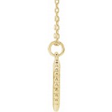 14K Yellow Engravable Beaded Disc 16-18 Necklace photo 2