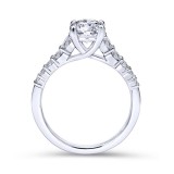 Gabriel & Co. 14k White Gold Contemporary Straight Engagement Ring photo 2