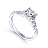 Gabriel & Co. 14k White Gold Contemporary Straight Engagement Ring photo 3