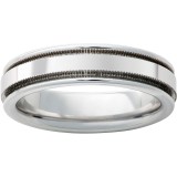 Serinium Rounded Edge Band with Milgrain Grooves photo
