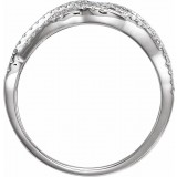 14K White 1/2 CTW Diamond Accented Criss-Cross Ring photo 2