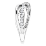 14K White 1/5 CTW Diamond Criss-Cross Ring photo 4