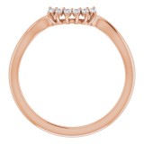 14K Rose .05 CTW Diamond Matching Band photo 2