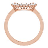 14K Rose 1/6 CTW Matching Diamond Band photo 2