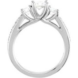 14K White 7/8 CTW Diamond Engagement Ring photo 2