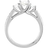 14K White 7/8 CTW Diamond Engagement Ring photo 2