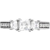 14K White 7/8 CTW Diamond Engagement Ring photo 3