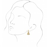 14K Yellow Vintage-Inspired Dangle Earrings photo 3