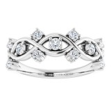 14K White 3/8 CTW Diamond Anniversary Band photo 3