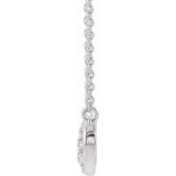14K White 1/8 CTW Diamond Infinity-Inspired Bar 18 Necklace photo 2